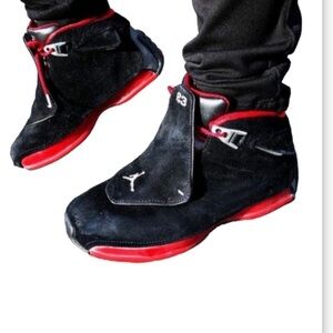 🐐Air Jordan 18 Retro 2018 Red Black Sneaker Sz 11 AA2494-106 Deadstock Flaw